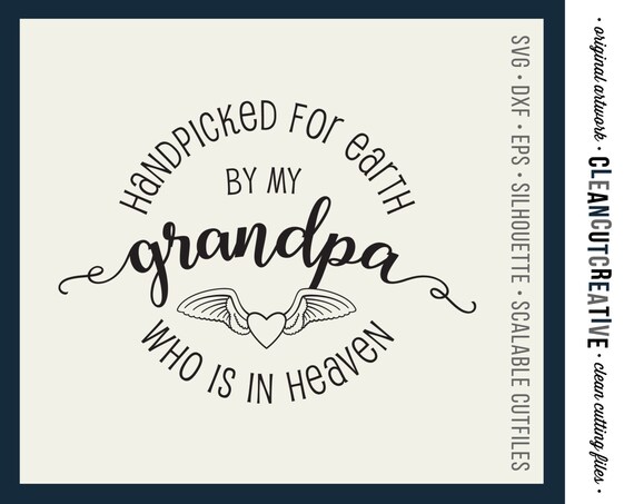 Download Svg Handpicked for Earth by my Grandpa svg DXF EPS png | Etsy