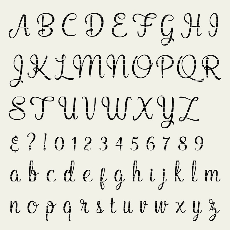 Download Full Alphabet SVG Fonts Cutfile Elegant Swash Script ...