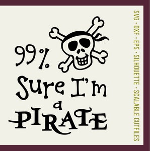 svg Citação engraçada Claro que sou um pirata - meninos SVG meninos DXF EPS arquivo de corte png piratas svg piratas - Cricut & Silhouette - arquivo comercial de corte limpo