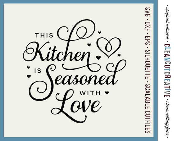 Download SVG Kitchen Seasoned with Love svg apron towel kitchen svg | Etsy