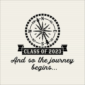 Class of 2023 Compass and Quote design SVG Cricut Silhouette Scan n Cut image 3