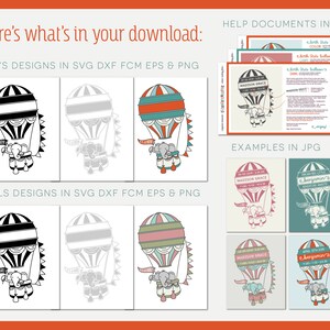 Svg Birth Stats Template HOT AIR BALLOON Baby Birth Announcement ...