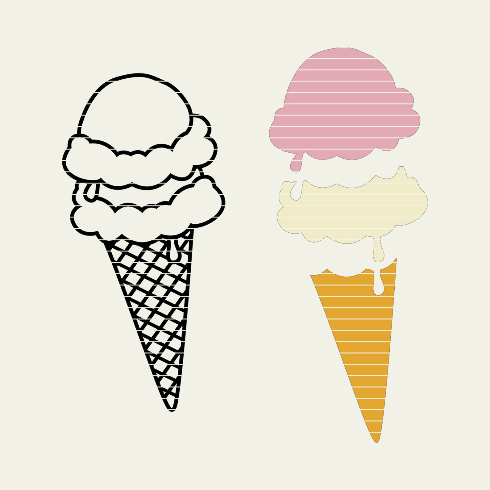 Ice Cream Svg Ice Cream Cone Svg Ice Cream Clipart Summer Svg Etsy ...