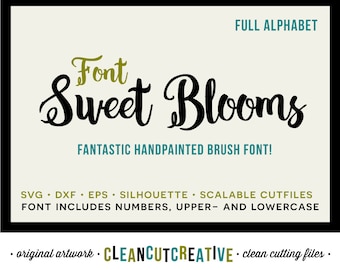 Full Alphabet SVG Fonts Cutfile - Fabulous Handpainted cricut font - DXF EPS Silhouette Cricut - commercial use clean cutting digital files