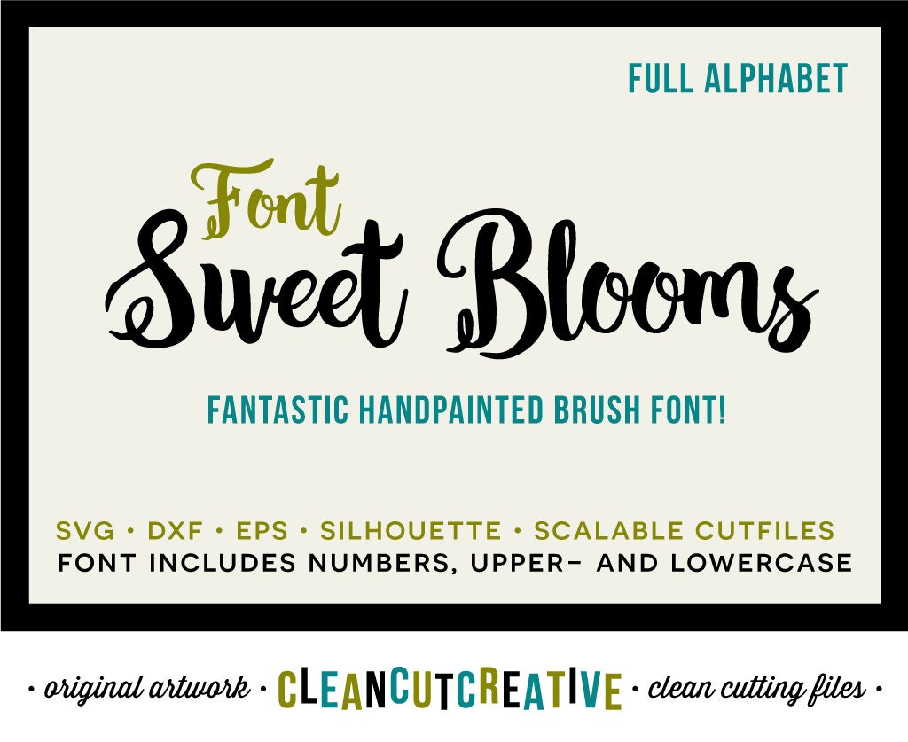 Full Alphabet SVG Fonts Cutfile - Fabulous Handpainted cricut font - …