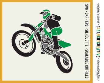 SVG Motocross file svg dirt bike svg file motorcross dirtbike motor cross svg file shirt design - dxf eps png Cricut Silhouette cutting file