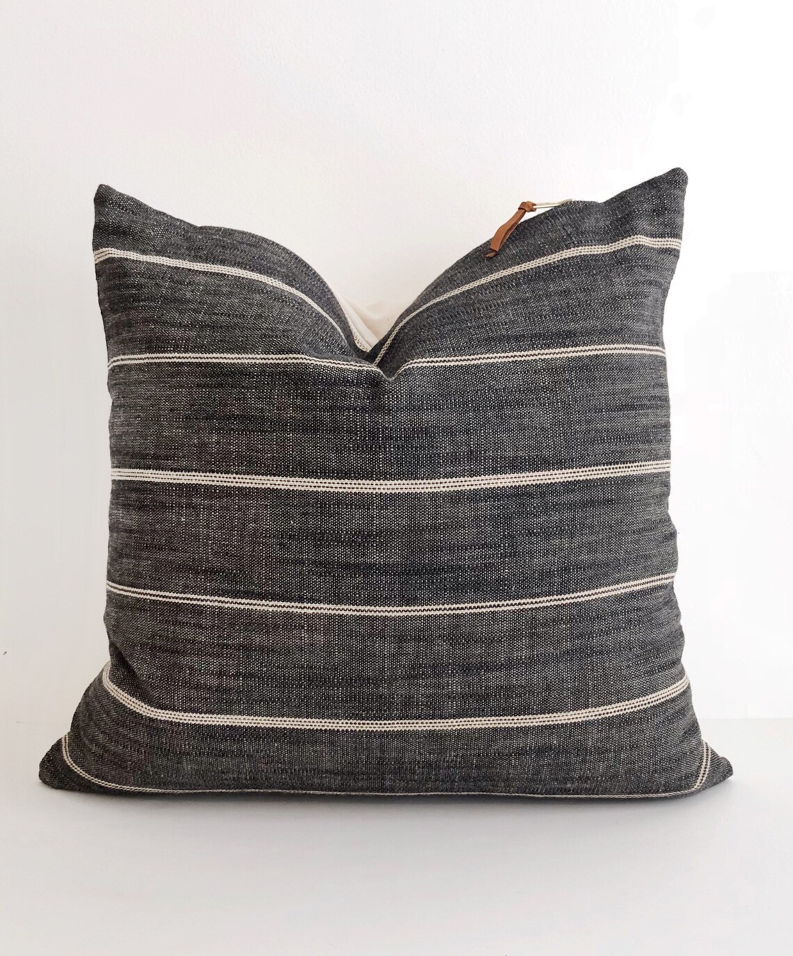 Black and Cream Stripe Pillow Cover Etsy