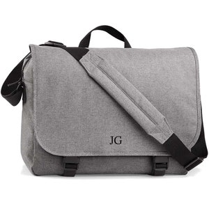 Monogram Laptop Messenger Bag, Personalised Canvas Work Bag