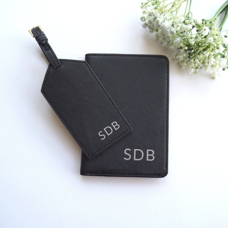 Personalised Passport Holder and Luggage Tag Set Saffiano Etsy