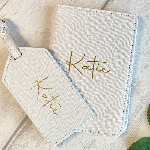 Personalised Passport Holder and Luggage Tag Set Saffiano Etsy UK