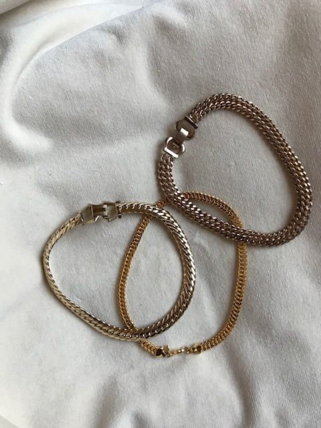 Collier à maillons en platine à barres complexes vintage, ancienne