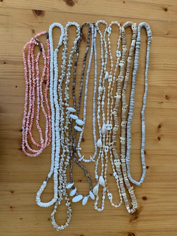 11 sea shell necklaces, sold as a collection View 2