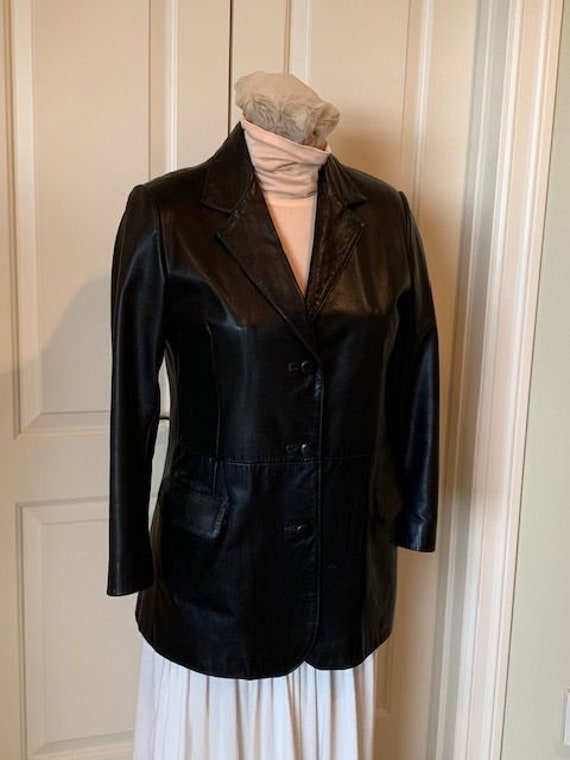 Bettina Rizzi women's black leather jacket