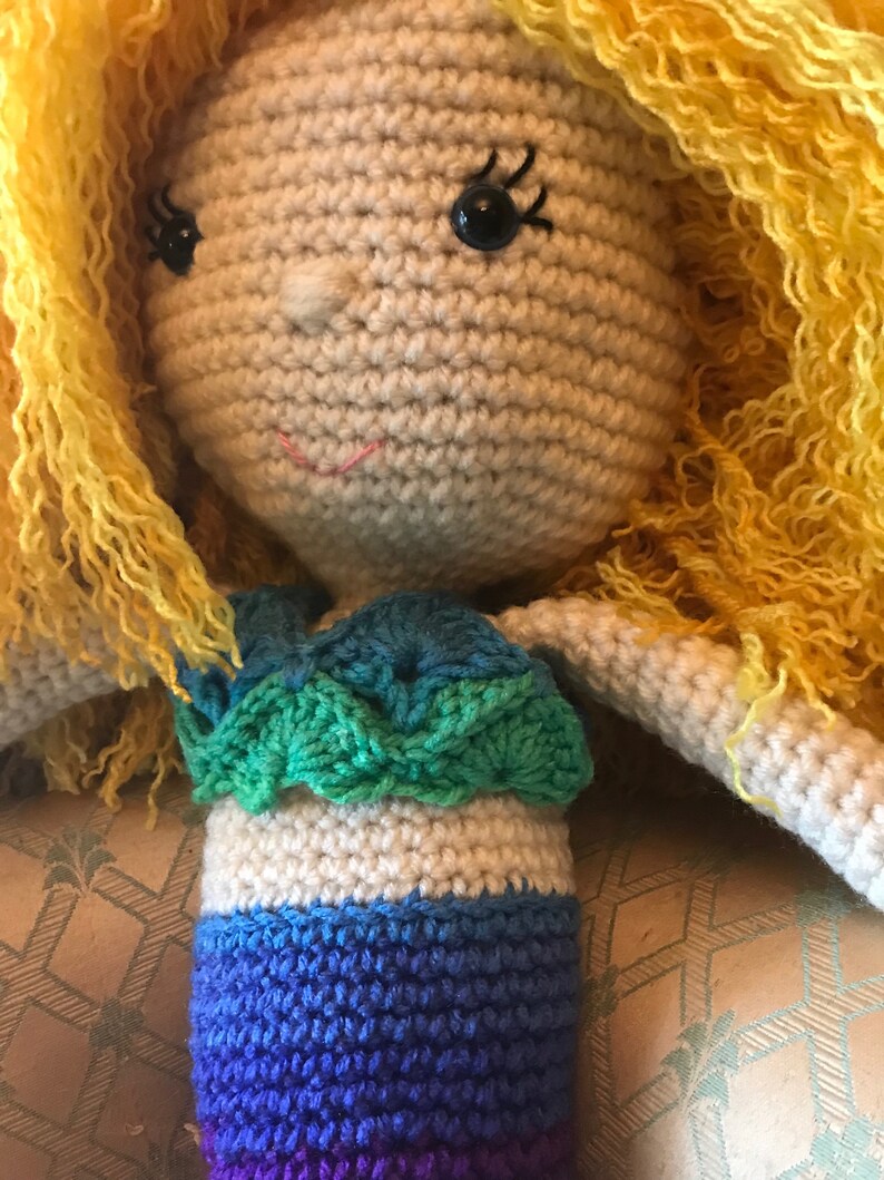 Crochet Mermaid Doll made to order Etsy