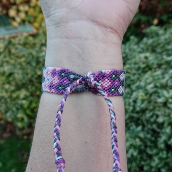 Blue and purple friendship bracelet deals