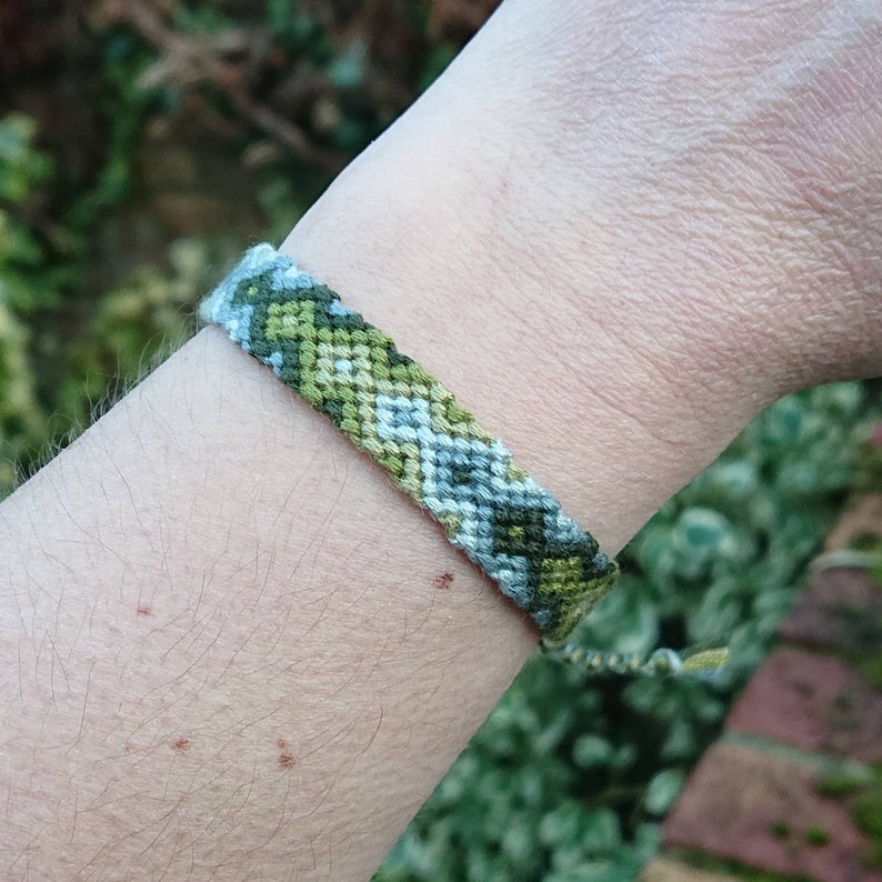 Childs Grey Green Camo Friendship Bracelet Small 56.5 inch Etsy