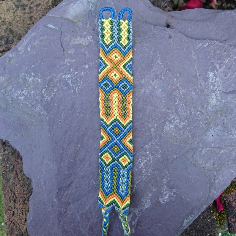Cotton Beach Bracelet Festival Bracelet Tribal Cuff Friendship Bracelet Woven Multicolour Bracelet Multicolour Macrame Cuff Mens Cuff