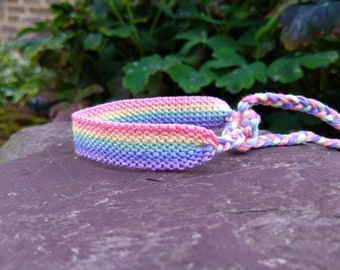 Vertical Stripe Bracelet Rainbow String Bracelet Patterns Pastel
