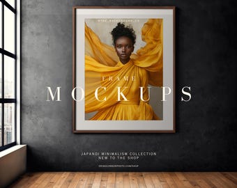 Japandi Minimalist Frame Mockups | Layered PSD | Art Display for Artists & Photographers | Digital Download Scene