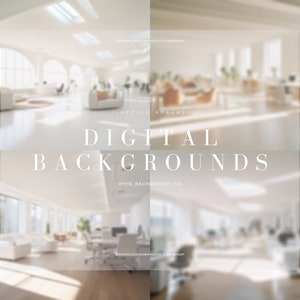 Soft Focus Bright Office (4) | Corporate Headshot Blurry Backgrounds | Professional Business Digital Backdrops | Corporate Office Background