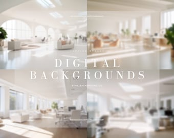 Soft Focus Bright Office (4) | Corporate Headshot Blurry Backgrounds | Professional Business Digital Backdrops | Corporate Office Background