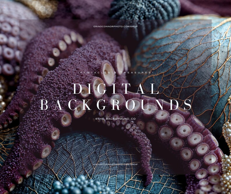 Underwater Octopus Digital Backgrounds | Fine-art Fantasy Photography ...