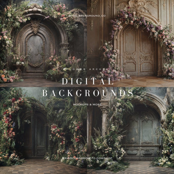 Enchanted Garden Portal | 9 Digital Backdrops | Mystical Floral Archway | Whimsical Fairyland Gateway | Magic Blooms for Fantasy Photography