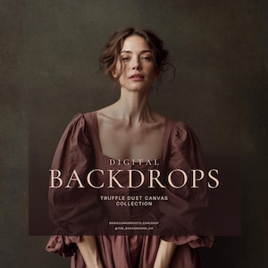 Truffle-Dust Canvas Digital Backgrounds | Old Master Painted Canvas Backdrops | Simple Classic Oliphant-Like Backdrop & Photography Sweep