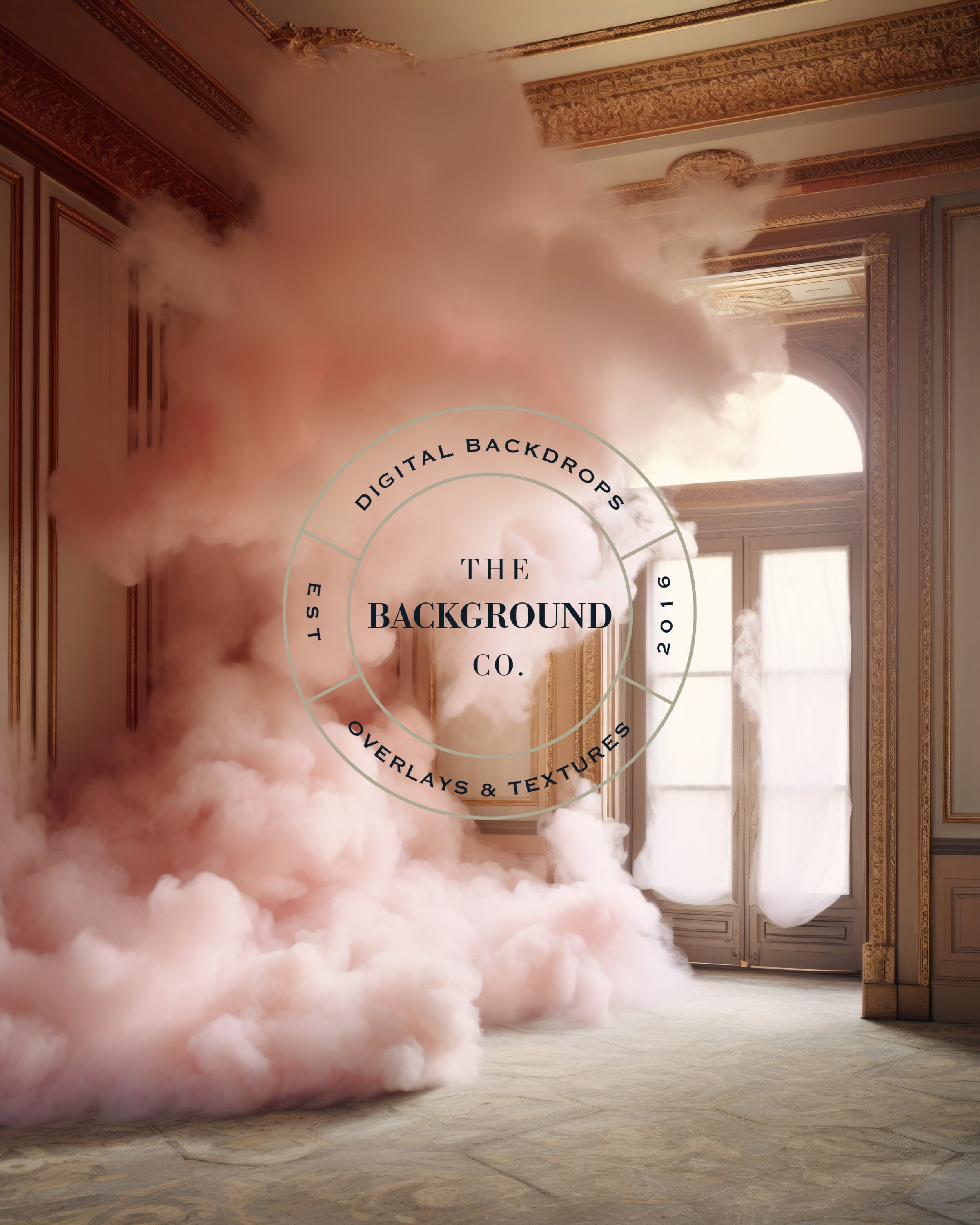 Whimsical Dainty Pink Cloud Rooms 10 Digital Backdrops Simple Vintage