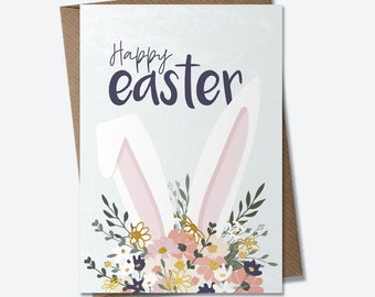 Jour de Pâques - Oreilles de lapin, carte Joyeuses Pâques