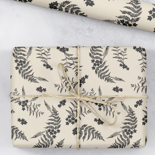 Black and White Grid Wrapping Paper / Graph Paper Gift Wrap / Etsy