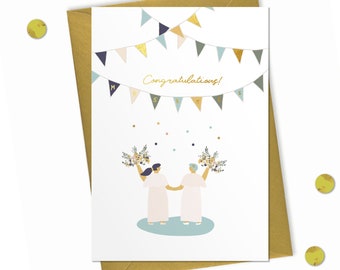 Congratulations Mrs & Mrs - Wedding Card