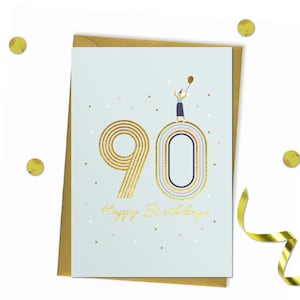 90 - Happy birthday Card, 90th birthday card