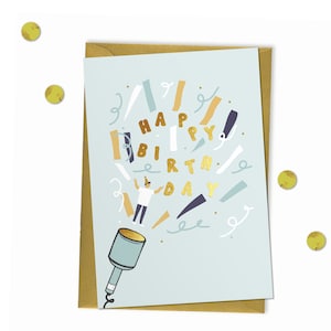 Party Popper - Birthday Card