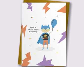 Super Duper - Carte d’anniversaire, Carte de super-héros