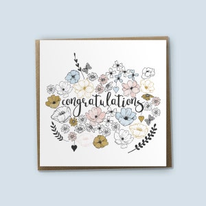 Congratulations Card, Well Done Card, Wedding Card