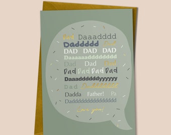 Daaadddd! - Card for Dad, Birthday Card for Dad, Funny Birthday Card for Dad