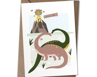 Lava You - Dinosaur Anniversary Card, Fun I Love You Card