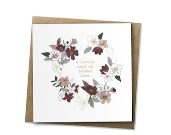 Little Card of Folded Love - Care Card, Bereavement Card, Love Card
