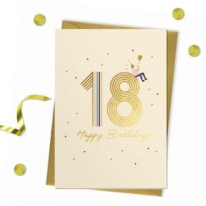 18 - Happy birthday Card, 18th birthday card