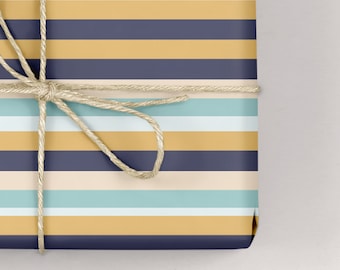 Papier d’emballage d’anniversaire / Emballage cadeau - Good Times Warm Stripes