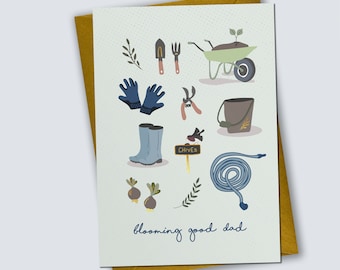 Blooming Good Dad - Card for Dad, Dad Birthday Card