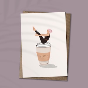 Pilatte - Cartão de Feliz Aniversário, Cartão de Pilates, Cartão de Aniversário de Pilates
