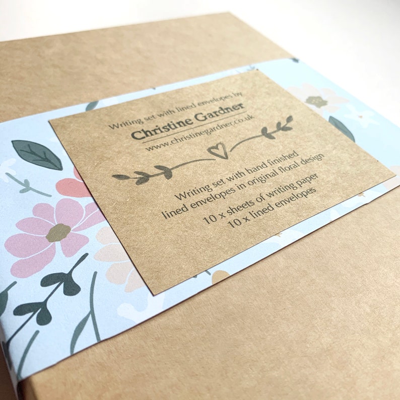 Boxed Writing Set With 10 Lined Envelopes and Matching Writing Etsy