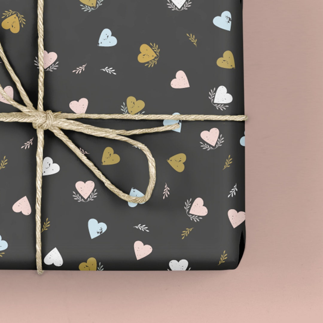 Kraft Brown Wrapping Paper, Recyclable Patterned Wrapping Paper