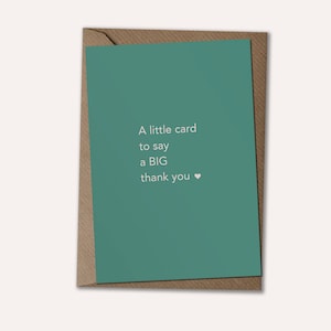 Petite carte, grand merci - Carte de remerciement