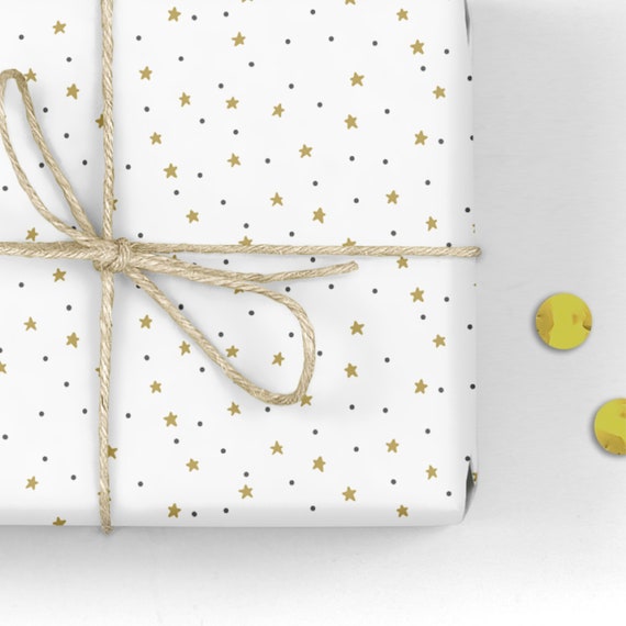 Wrapping Paper / Gift Wrap White Star -  New Zealand