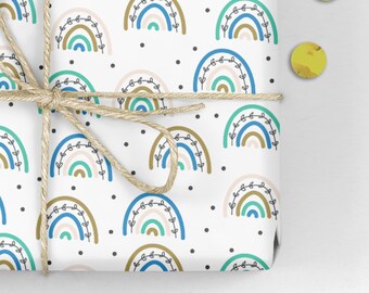 Rainbow Birthday Wrapping Paper / Gift Wrap - Rainbows
