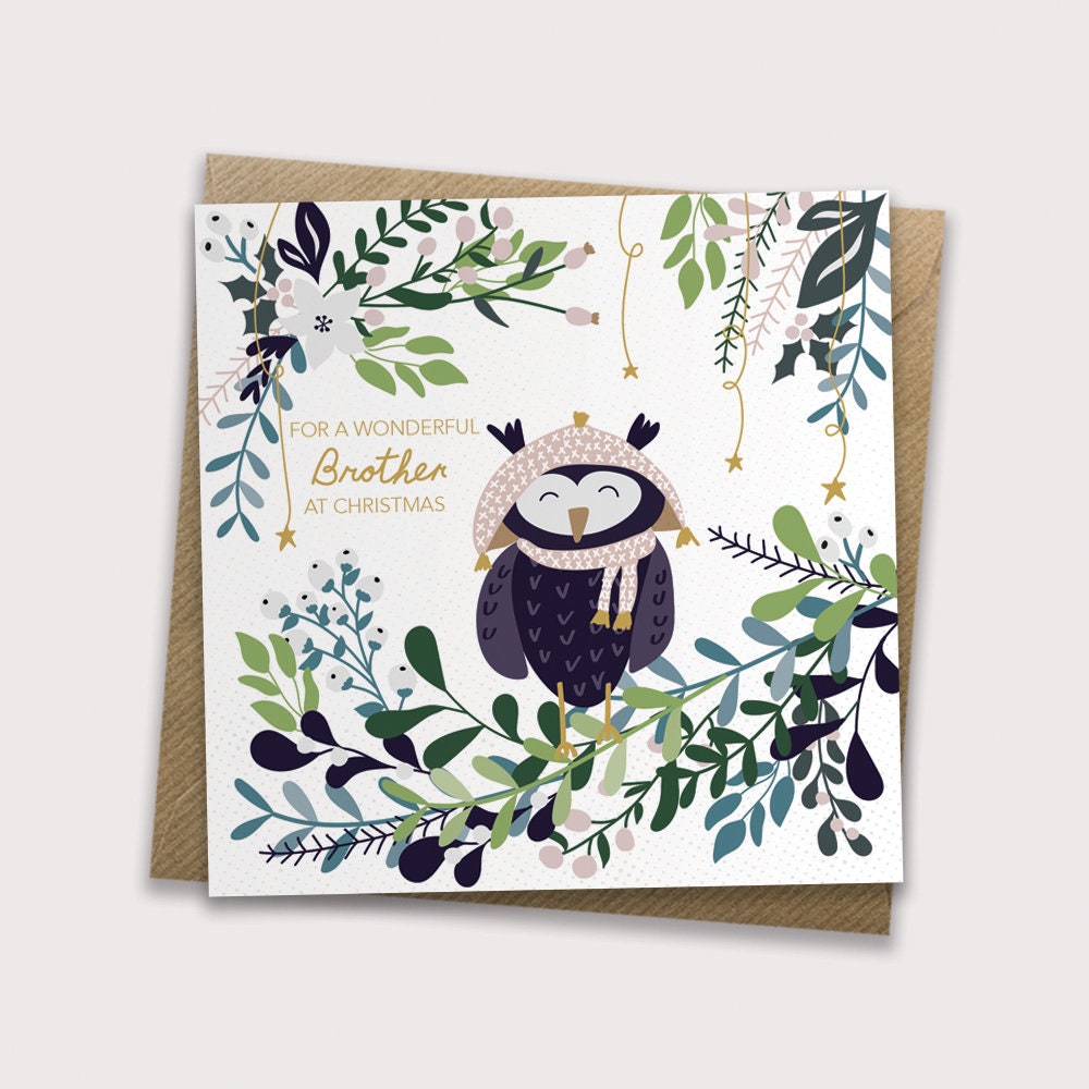 Christmas Owl - Brother Christmas Card