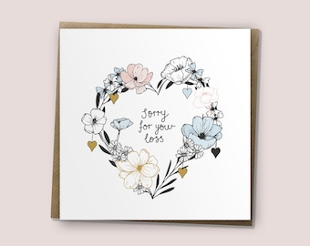 Heart Full Of Love - Bereavement card, Sorry For Your Loss Card, Loss Card, Sympathy Card